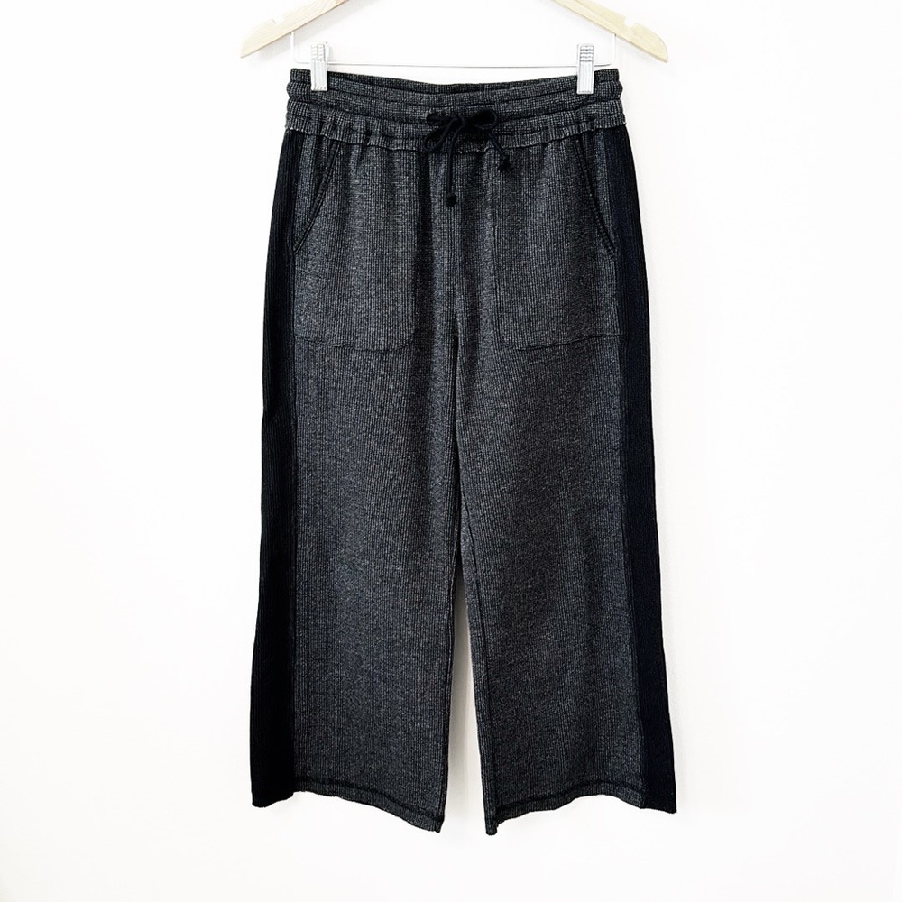 The Greii “Boutique” The Meg Pant Black/Grey Wide Leg Crop NWT Size Medium